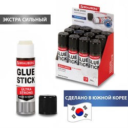 Клей-карандаш BRAUBERG ULTRA STRONG, УСИЛЕННАЯ ФОРМУЛА, 36 г, ЮЖНАЯ КОРЕЯ, 229546 101010229546 - фото 11462839