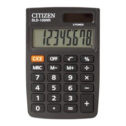 Калькулятор карманный CITIZEN SLD-100NR (90х60 мм), 8 разрядов, двойное питание 101010250086 - фото 11471141