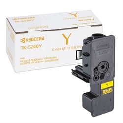 Тонер-картридж KYOCERA (TK-5240Y) P5026cdn/w/M5526cdn/w, ресурс 3000 стр., цвет желтый, оригинальный, 1T02R7ANL0 101010320846 - фото 11475611