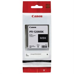 Картридж струйный CANON (PFI-120MBK) для imagePROGRAF TM-200/205/300/305, матовый черный, 130 мл, оригинальный, 2884C001 101010363497 - фото 11475686