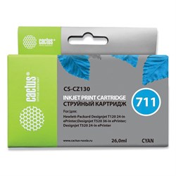 Картридж струйный CACTUS (CS-CZ130) для плоттеров HP DesignJet T120/T520, голубой 101010362813 - фото 11475896