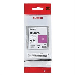 Картридж струйный CANON (PFI-102M) iPF500/510/F600/605/610/650/655/700/710/720, пурпурный, оригинальный, 130 мл, 0897B001 101010361551 - фото 11476492