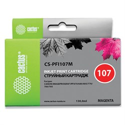 Картридж струйный CACTUS (CS-PFI107M) для CANON PF680/685/780/785, пурпурный 101010362790 - фото 11476692