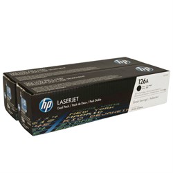 Картридж лазерный HP (CE310AD) CLJ CP1025/CP1025NW, №126A, КОМПЛЕКТ 2 шт., черный, оригинальный, ресурс 2х1200 страниц 101010361443 - фото 11476847