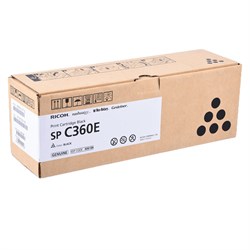 Тонер-картридж лазерный RICOH (SP C360E) SP C360/C361, черный, оригинальный, ресурс 2000 стр., 408188 101010363031 - фото 11477223