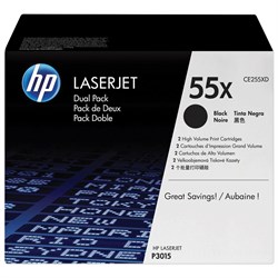 Картридж лазерный HP (CE255XD) LaserJet M525dn/M521dn/P3015, КОМПЛЕКТ 2 шт., оригинальный, ресурс 2х13500 страниц 101010361822 - фото 11477984