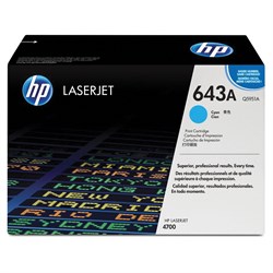 Картридж лазерный HP (Q5951A) ColorLaserJet 4700, №643A, голубой, оригинальный, ресурс 10000 страниц 101010360637 - фото 11478112