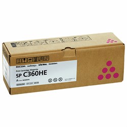 Картридж лазерный RICOH (SP C360HE) для Ricoh SP C360SFNw/C361SFNw, пурпур, оригинальный, ресурс 6000 страниц, 408186 101010363583 - фото 11478237