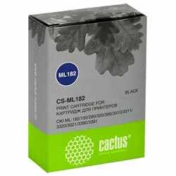 Картридж матричный CACTUS (CS-ML182) для Oki ML-182/192/280/320/390, черный 101010364170 - фото 11478273