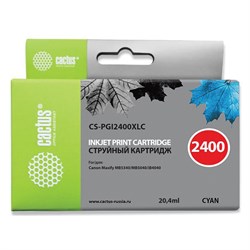 Картридж струйный CACTUS (CS-PGI2400XLC) для CANON iB4040/MB5040/MB5340, голубой 101010362771 - фото 11478358