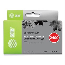 Картридж струйный CACTUS (CS-PGI2400XLВК) для CANON iB4040/MB5040/MB5340, черный, CS-PGI2400XLBK 101010362770 - фото 11478361