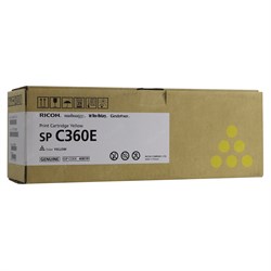 Тонер-картридж лазерный RICOH (SP C360E) SP C360/C361, желтый, оригинальный, ресурс 1500 стр., 408190 101010363033 - фото 11478591