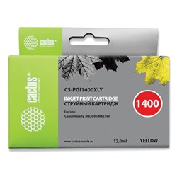 Картридж струйный CACTUS (CS-PGI1400XLY) для CANON МВ2040/МВ2340, желтый 101010362769 - фото 11478671