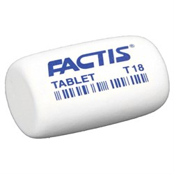 Ластик FACTIS Tablet T 18 (Испания), 45х28х13 мм, белый, скошенный край, CMFT18 101010227993 - фото 11543733