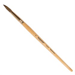 Кисть ПИФАГОР, БЕЛКА, круглая, № 6, деревянная лакированная ручка, с колпачком, пакет с подвесом, 200820 - фото 11549100