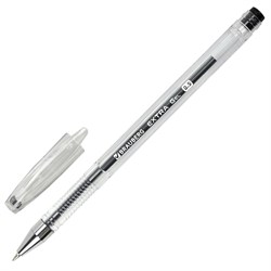 Ручка гелевая BRAUBERG "EXTRA", ЧЕРНАЯ, корпус прозрачный, узел 0,5 мм, линия 0,35 мм, 143900 - фото 11564186