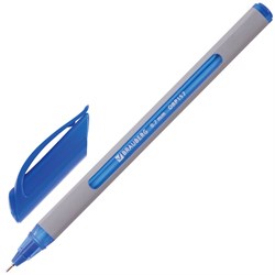 Ручка шариковая масляная BRAUBERG "Extra Glide Soft Grey", СИНЯЯ, узел 0,7 мм, линия письма 0,35 мм, 142929 - фото 11567242