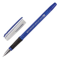 Ручка шариковая масляная с грипом BRAUBERG "i-Rite GT Solid", СИНЯЯ, корпус синий, узел 0,7 мм, 143305 - фото 11568475