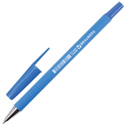 Ручка шариковая BRAUBERG "Capital blue", СИНЯЯ, корпус soft-touch голубой, узел 0,7 мм, линия письма 0,35 мм, 142493 - фото 11569082