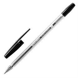 Ручка шариковая BRAUBERG "M-500 CLASSIC", ЧЕРНАЯ, корпус прозрачный, узел 0,7 мм, линия письма 0,35 мм, 143445 - фото 11569145