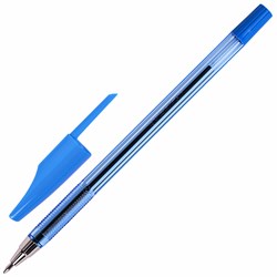 Ручка шариковая BEIFA (Бэйфа) 927, корпус тонированный синий, узел 0,7 мм, линия письма 0,5 мм, AA927-BL - фото 11570159