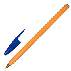 Ручка шариковая STAFF "Basic Orange BP-01", письмо 750 метров, СИНЯЯ, длина корпуса 14 см, узел 1 мм, 143740 - фото 11570200