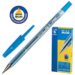 Ручка шариковая масляная PILOT "BP-S", СИНЯЯ, корпус тонированный синий, узел 0,7 мм, линия письма 0,21 мм, BP-S-F - фото 11570461
