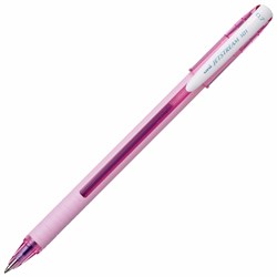 Ручка шариковая масляная с грипом UNI "JetStream", СИНЯЯ, корпус розовый, линия 0,35 мм, ш/к 03750 - фото 11571221