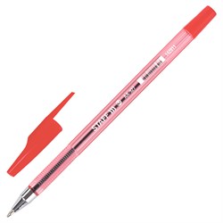 Ручка шариковая STAFF AA-927, КРАСНАЯ, корпус тонированный, хромированные детали, 0,7 мм, линия 0,35 мм, 142811 - фото 11571235