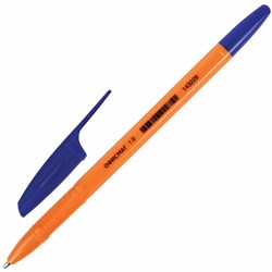 Ручка шариковая ОФИСМАГ "X-333 Orange", СИНЯЯ, корпус оранжевый, узел 1 мм, линия письма 0,5 мм, 143228 - фото 11571275