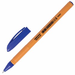 Ручка шариковая масляная ОФИСМАГ, СИНЯЯ, корпус оранжевый, узел 0,7 мм, линия письма 0,35 мм, 143221 - фото 11571300