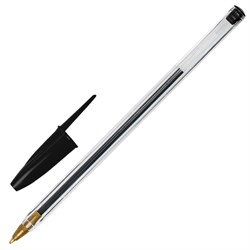 Ручка шариковая STAFF "Basic BP-01", письмо 750 метров, ЧЕРНАЯ, длина корпуса 14 см, узел 1 мм, 143737 - фото 11571459