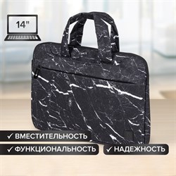 Сумка-портфель BRAUBERG "Marble" с отделением для ноутбука 13-14", 3 кармана, 26х36х3 см, 270835 101010270835 - фото 11583396