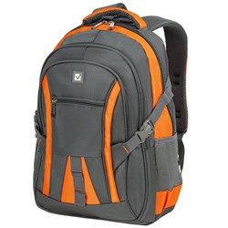 Рюкзак BRAUBERG DELTA универсальный, 3 отделения, серый/оранжевый, "SpeedWay 2", 46х32х19 см, 224448 - фото 11583461
