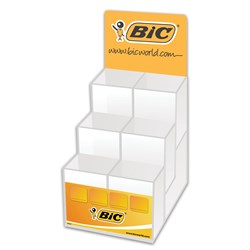 Дисплей настольный для размещения ручек BIC, 25х16х13 см, 6 отделений, БЕЗ НАПОЛНЕНИЯ, 890647 101010501693 - фото 11584484