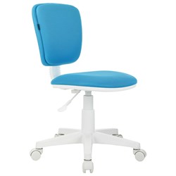 Кресло детское BRABIX "Joy MG-204W", без подлокотников, пластик белый, ткань TW, голубое, 533012 - фото 11585355