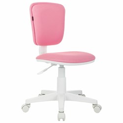 Кресло детское BRABIX "Joy MG-204W", без подлокотников, пластик белый, ткань TW, розовое, 533011 - фото 11585362