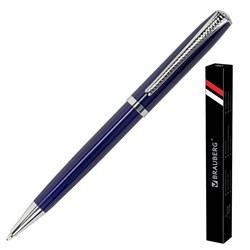 Ручка подарочная шариковая BRAUBERG "Cayman Blue", корпус синий, узел 1 мм, линия письма 0,7 мм, синяя, 141409 - фото 11588125