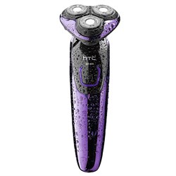 Бритва электрическая HTC GT-638 (фиолетовый, 3 головки, роторная) - фото 5655268