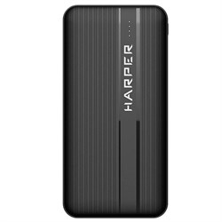 Внешний аккумулятор Harper PB-10006 black  (10 000 MаЧ, 2-USB, MicroUSB,Type-C, QuickCharge3.0, Powe - фото 5655387