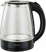 Чайник ECON ECO-1845KE стекло, черный - фото 5657063