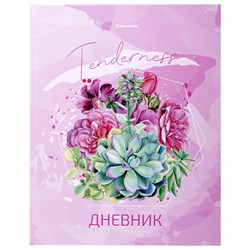 Дневник 5-11 класс 48 л., твердый, BRAUBERG, глянцевая ламинация, с подсказом, "Кактусы", 106628 - фото 9987804