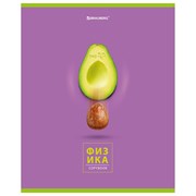 Тетрадь предметная "AVOCADO" 48 л., глянцевый лак, ФИЗИКА, клетка, BRAUBERG, 404283