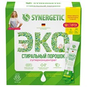 Стиральный порошок автомат 50 стиков SYNERGETIC, 50 стирок, концентрат, биоразлагаемый, 109005 101010608036