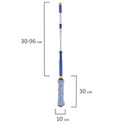 Швабра самоотжимная, скручивающийся отжим, МОП из микрофибры, телескопический черенок 96 см, LAIMA, 601471 101010601471