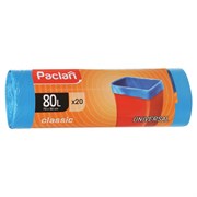 Мешки для мусора 80 л, синие, в рулоне 20 шт., ПНД, 12 мкм, 70х90 см, PACLAN "Classic", 402054 101010606335