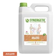 Мыло жидкое 5 л SYNERGETIC "Миндальное молочко", гипоаллергенное, биоразлагаемое, 105506 101010605553