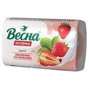 Мыло туалетное 90 г ВЕСНА "Земляника со сливками", ГОСТ, 6090 101010605146