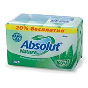 Мыло туалетное антибактериальное 300 г ABSOLUT (Абсолют) КОМПЛЕКТ 4 шт. х 75 г "Алоэ",без триклозана, 6065 101010600762