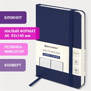 Блокнот МАЛЫЙ ФОРМАТ (93х140 мм) А6, BRAUBERG ULTRA, балакрон, 80 г/м2, 96 л., клетка, темно-синий, 113053 101010113053